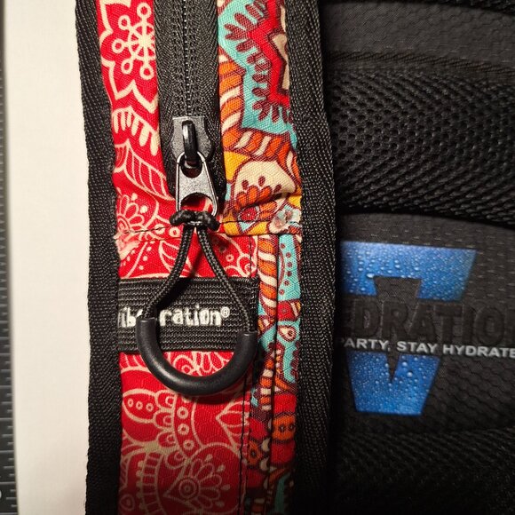 Vibedration Hydration Backpack w/o bladder  turquoise/orange pattern Used main image 4